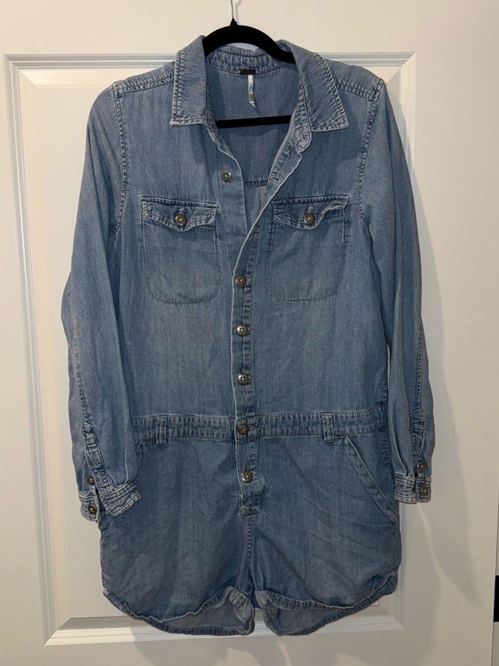 Free People Denim Romper